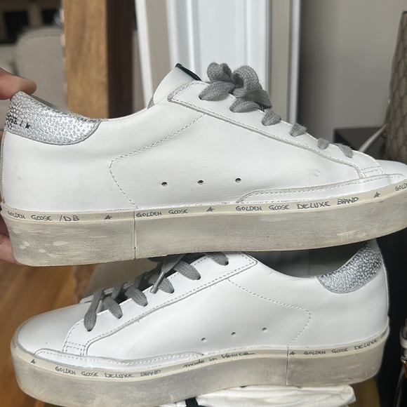Golden Goose High Star sneaker in white and silver - Picture 9 of 16